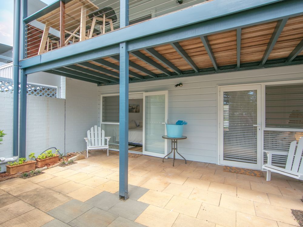 Ground floor patio from bedrooms