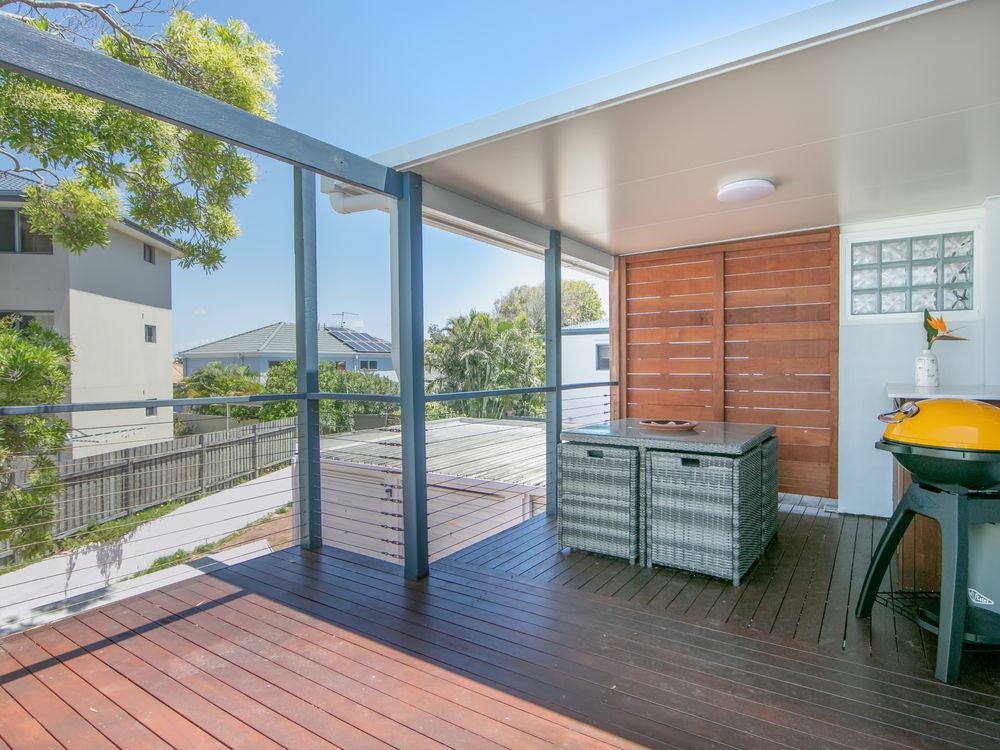 Back deck with dining and BBQ