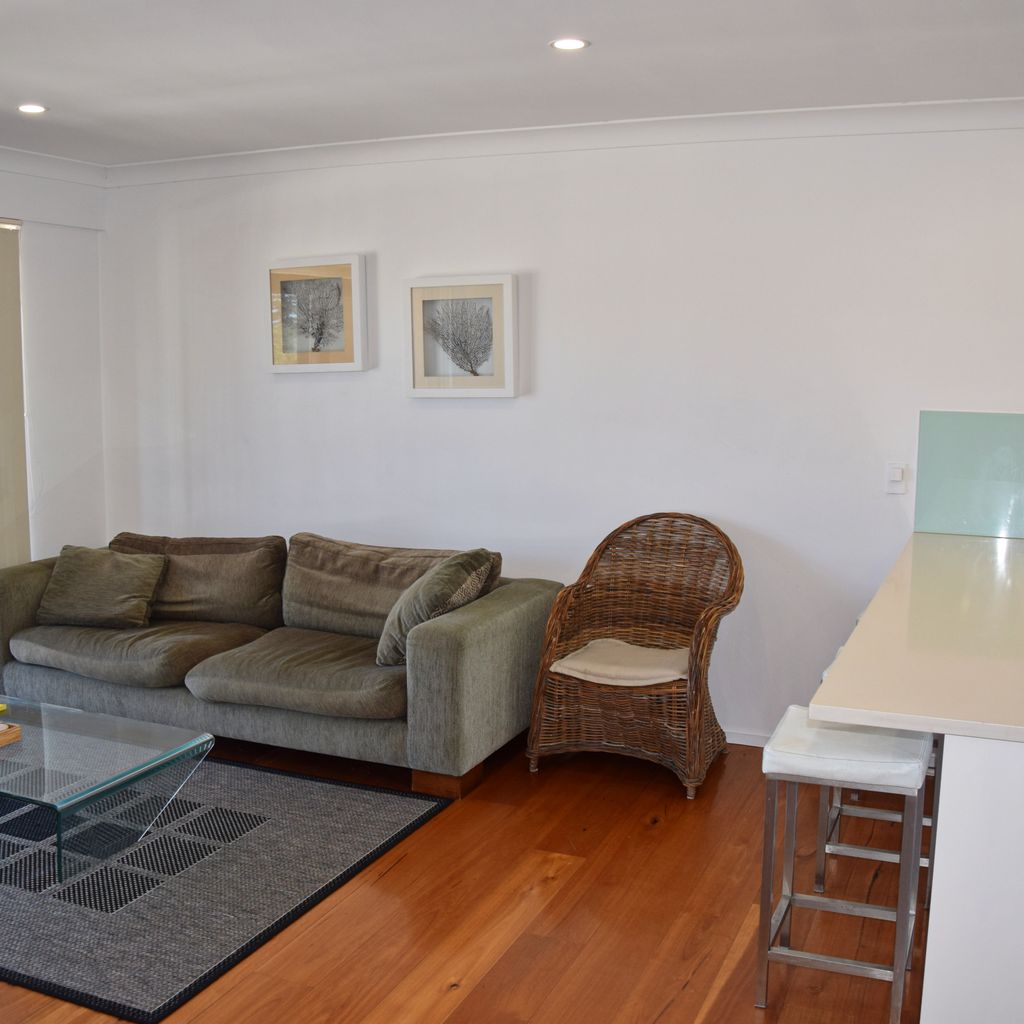 Kitchen and living area.