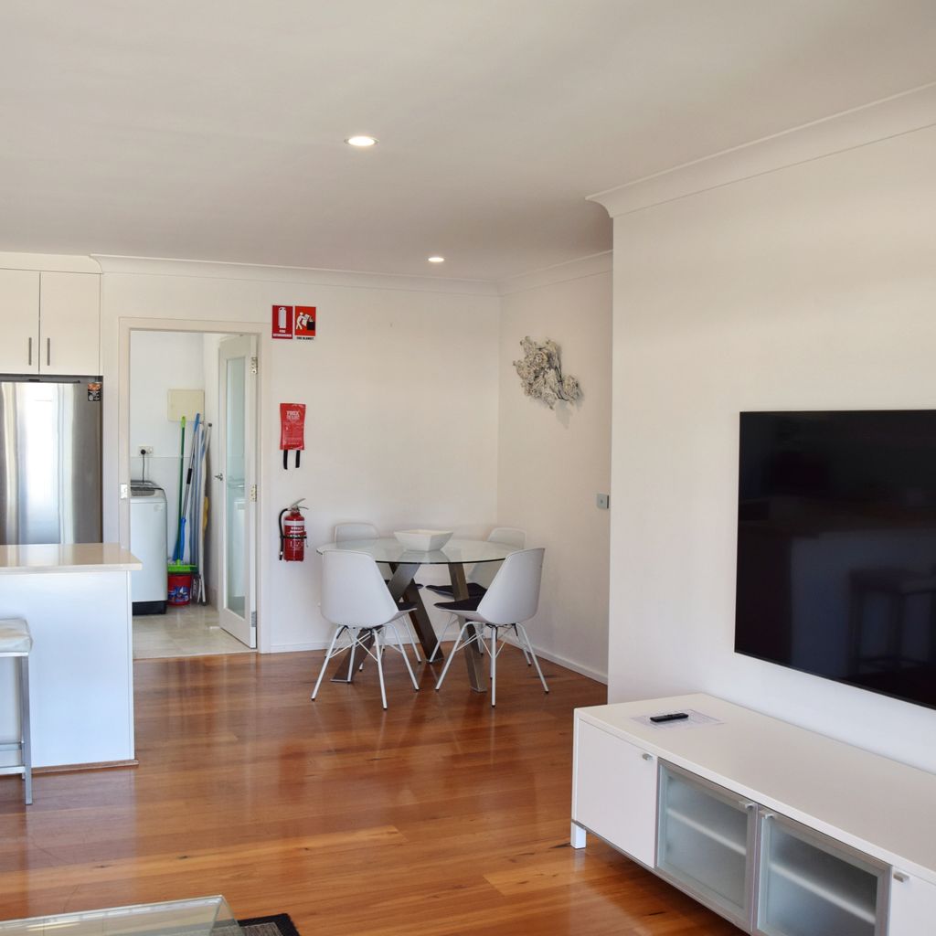 Kitchen, living and dining area.