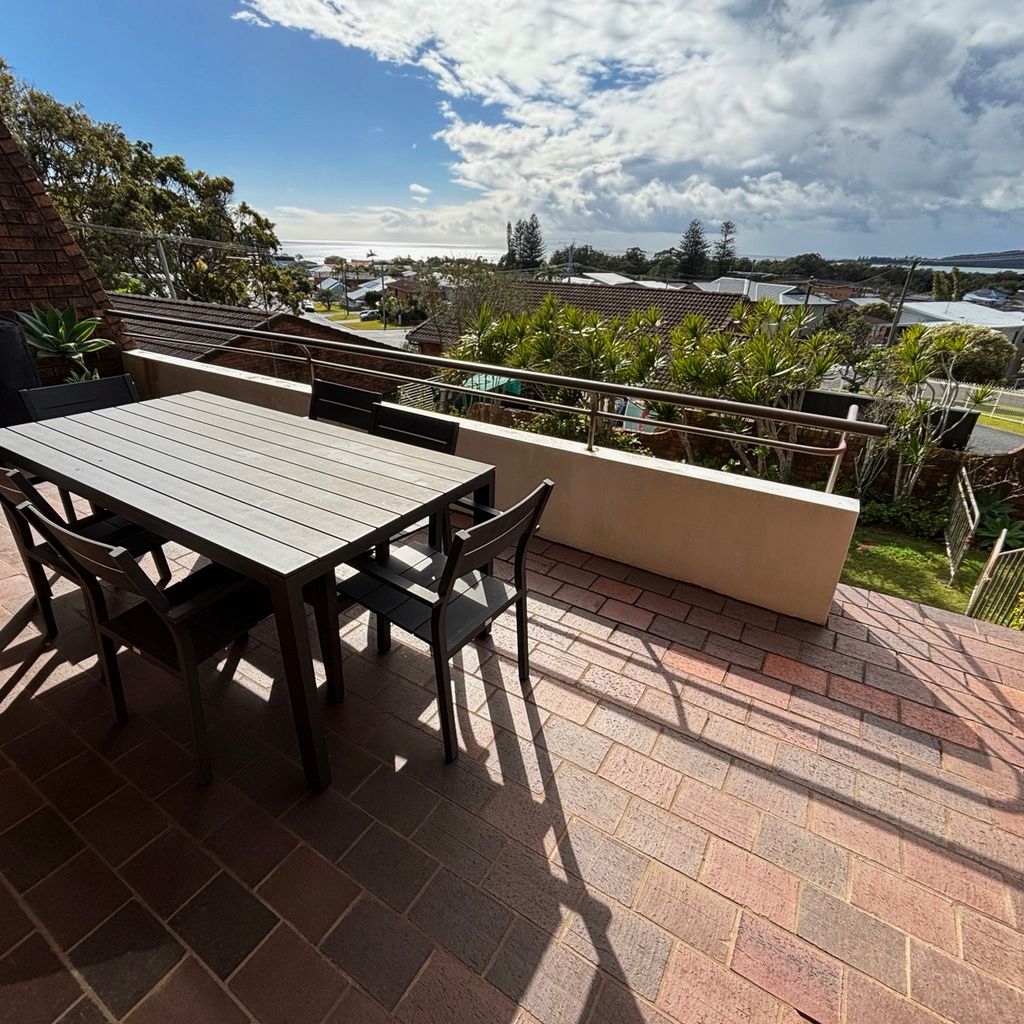 View from downstairs balcony. 