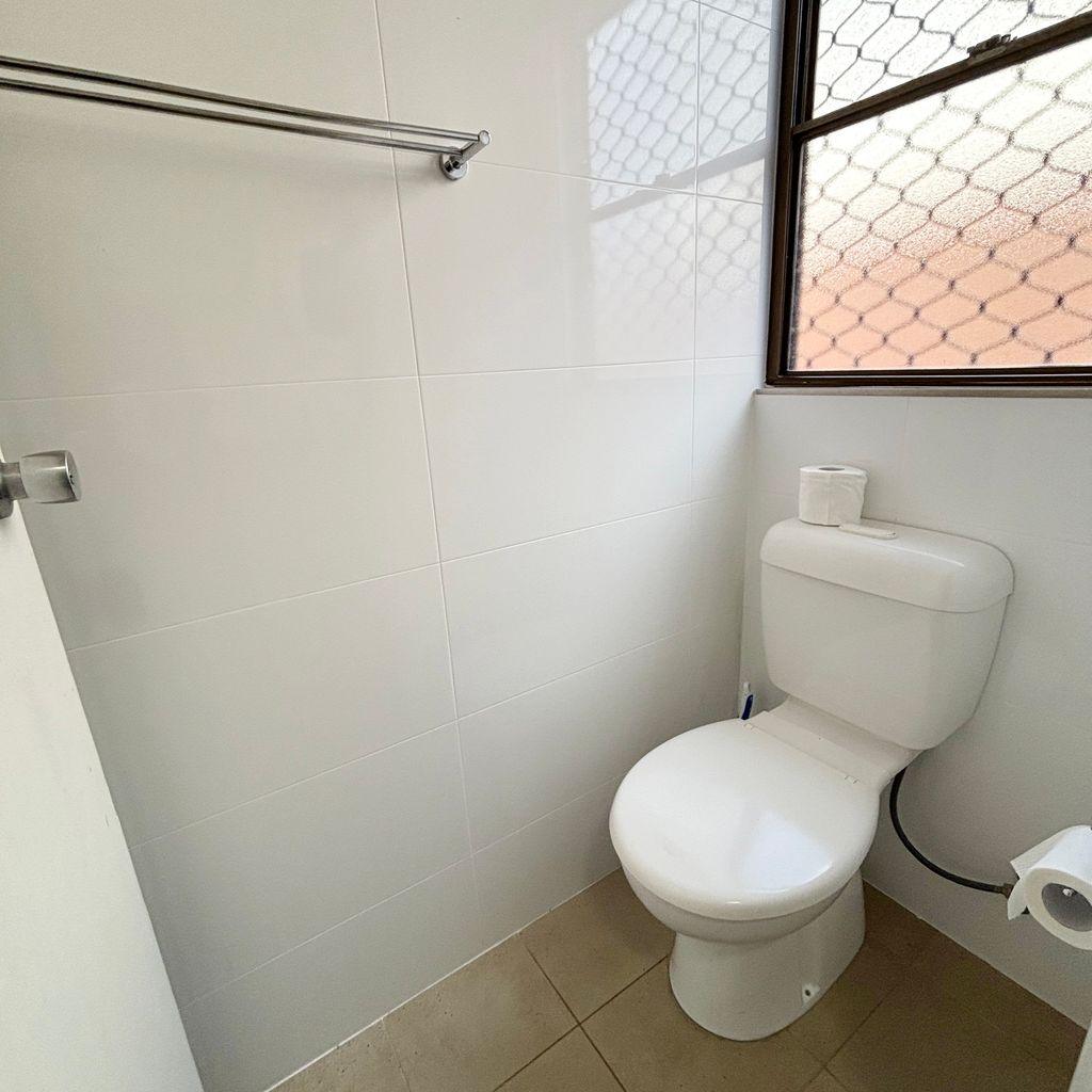 Separate toilet. 