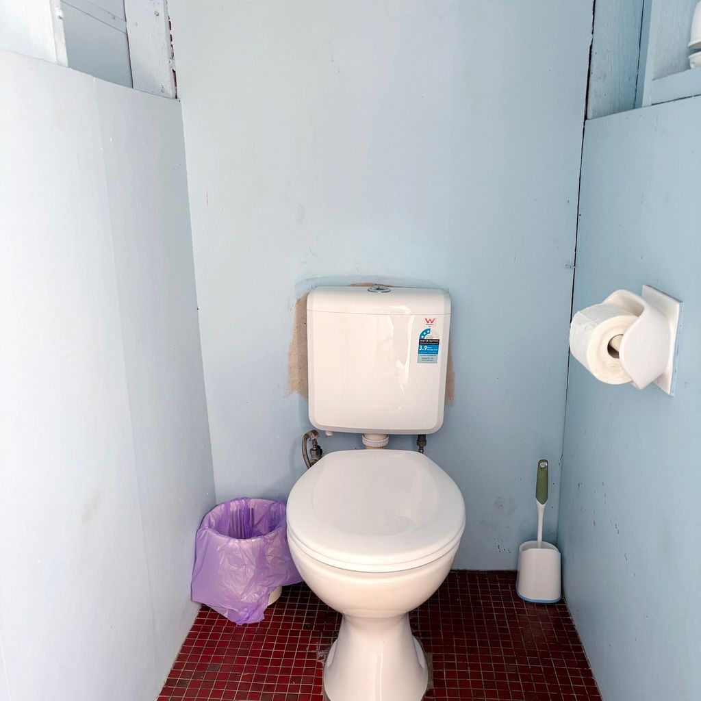 Separate toilet. 