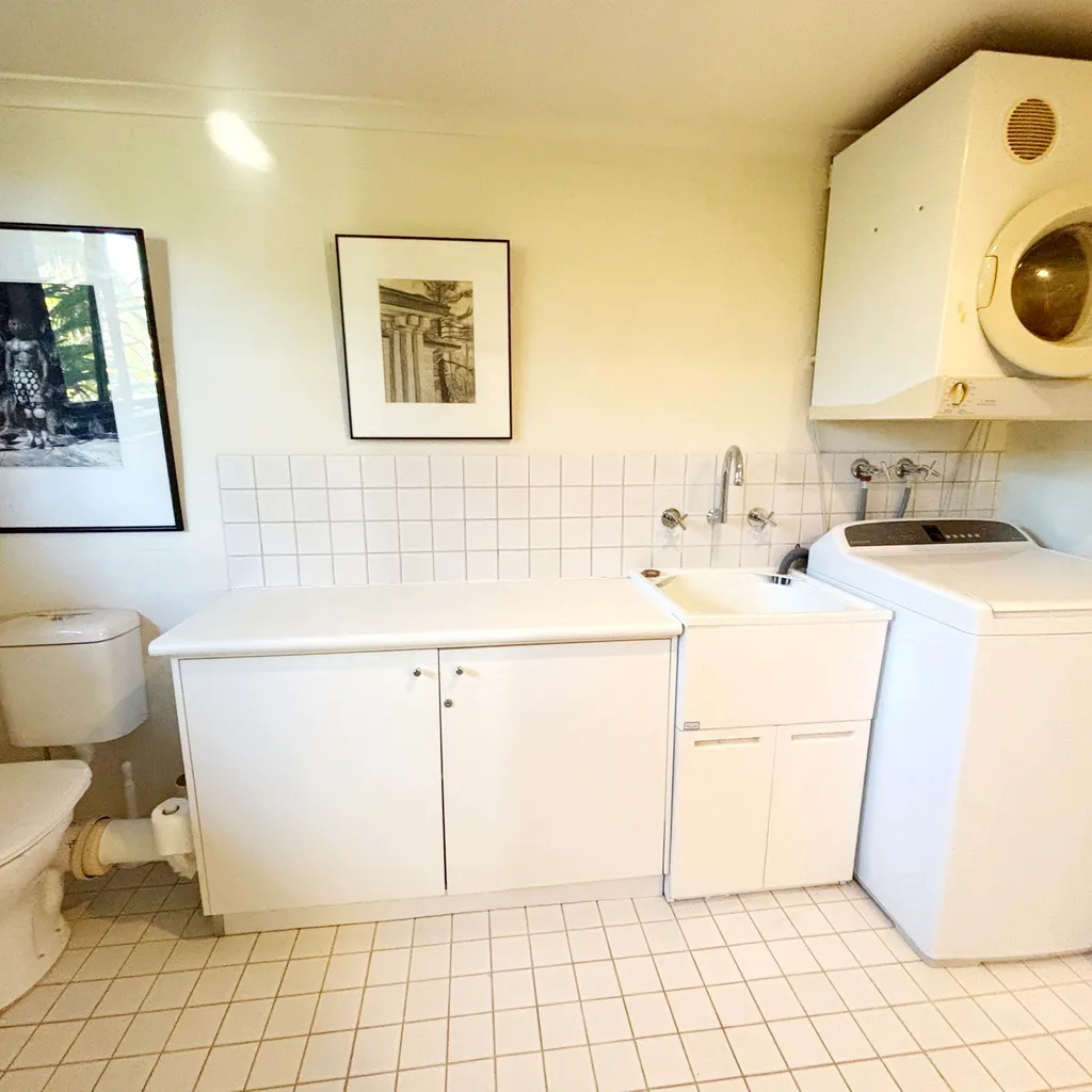 Downstairs laundry. 