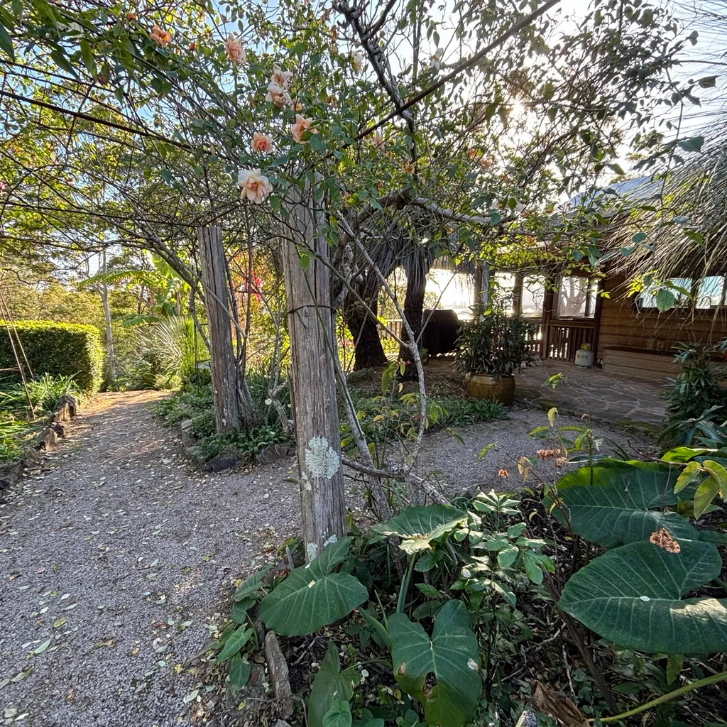 BBQ area and garden courtyard.