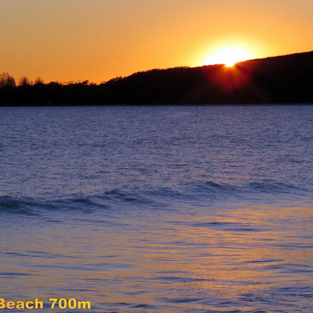 Main beach at sunrise.