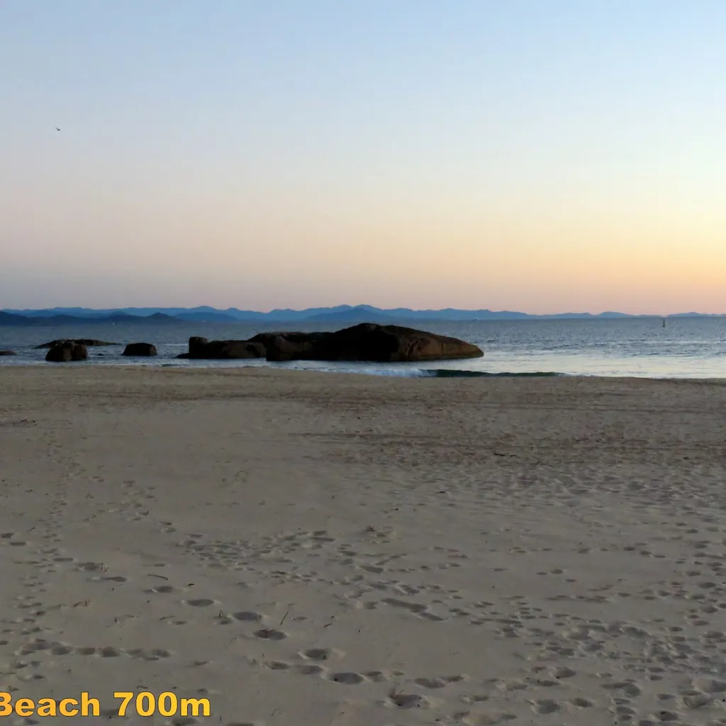 Main beach at sunrise.