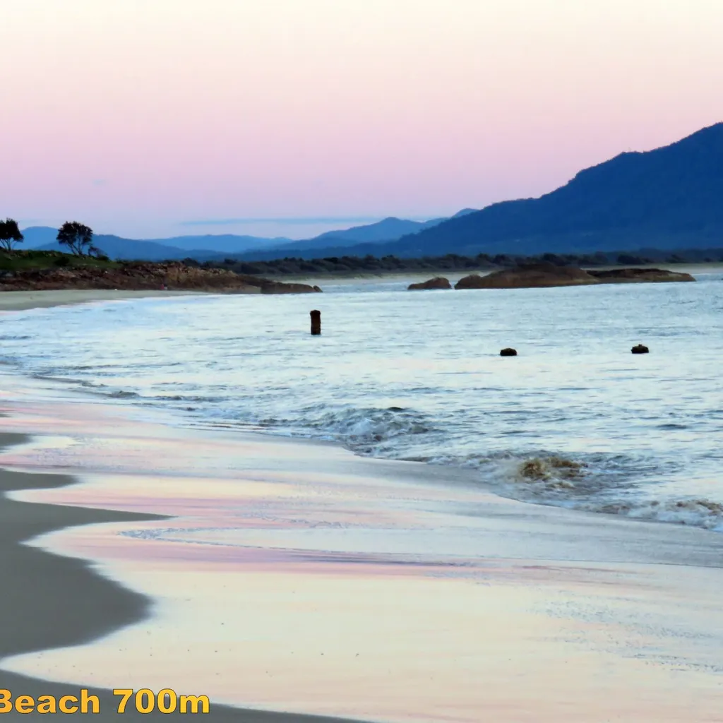 Main beach at sunrise.