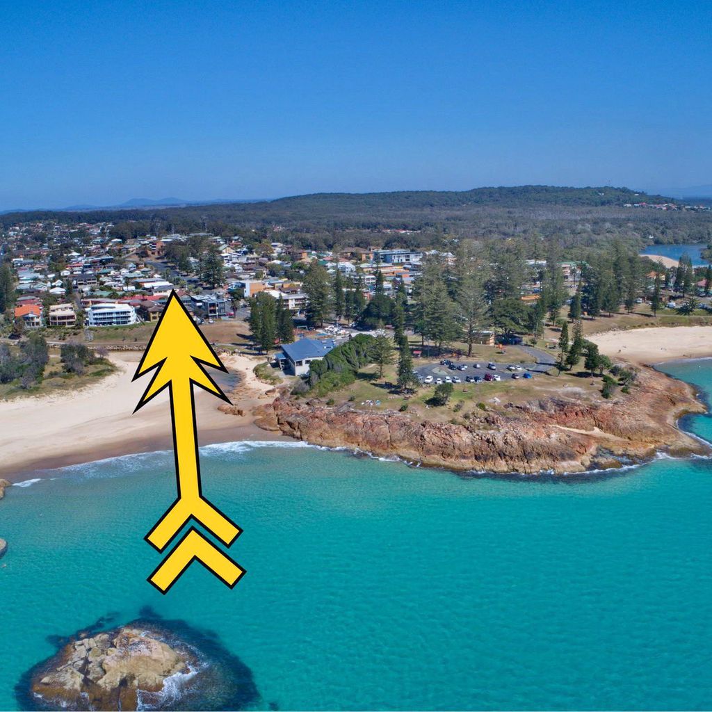 Aerial view of the property.