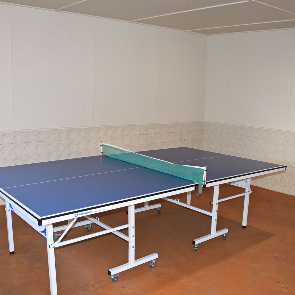 Table tennis table.