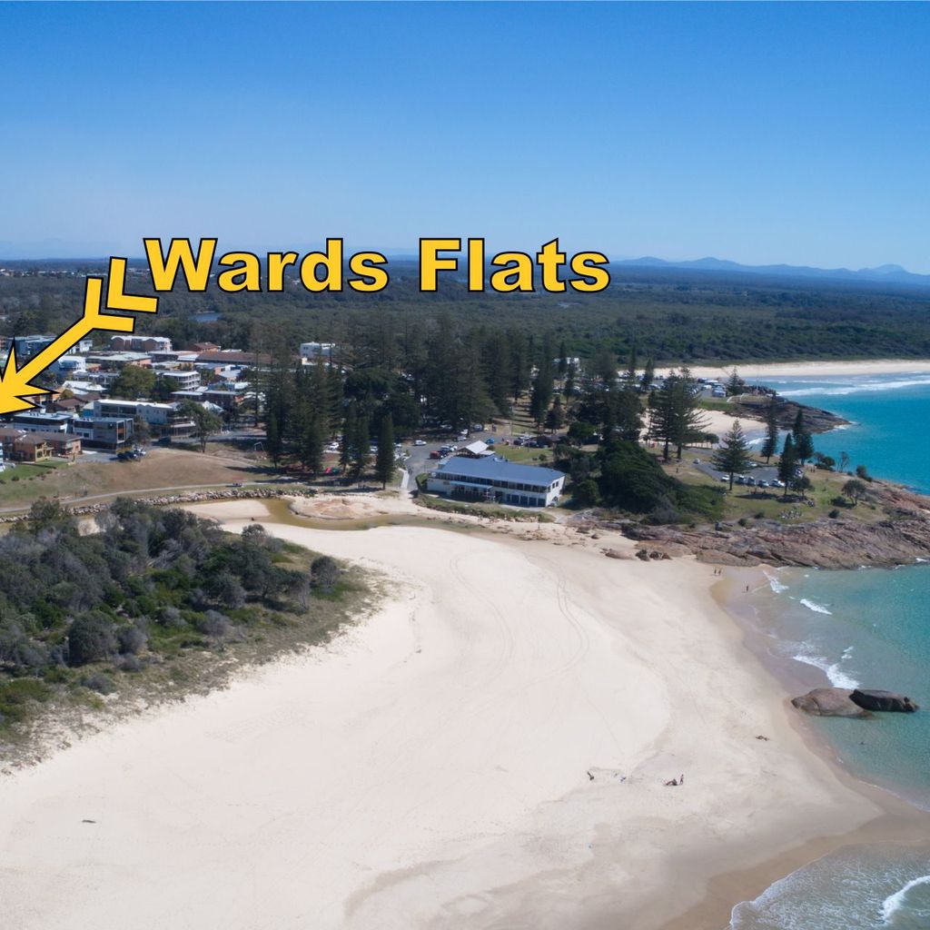 Aerial view of the property.