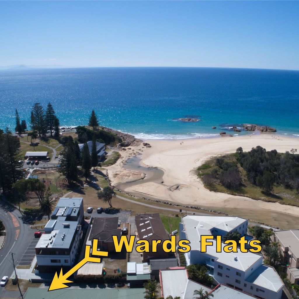 Aerial view of the property.