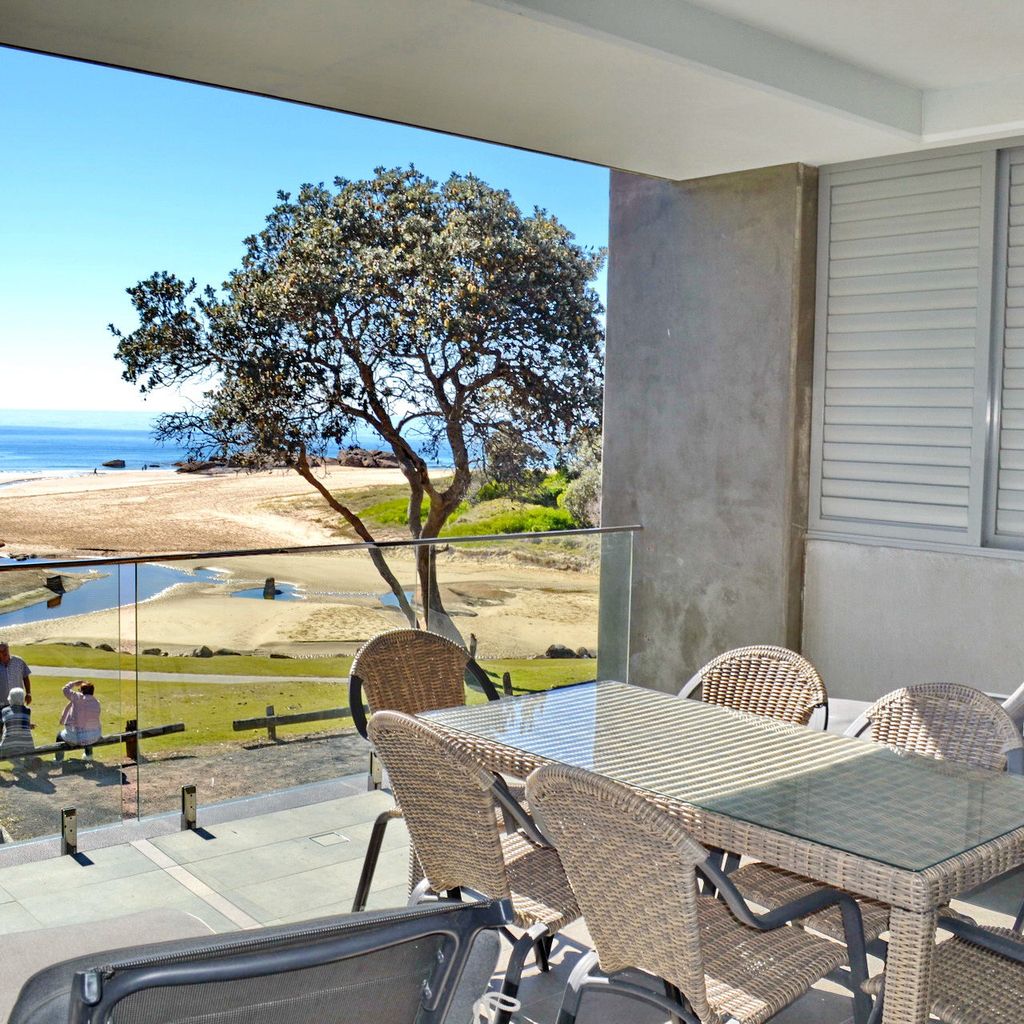 Outdoor dining and view from the balcony.