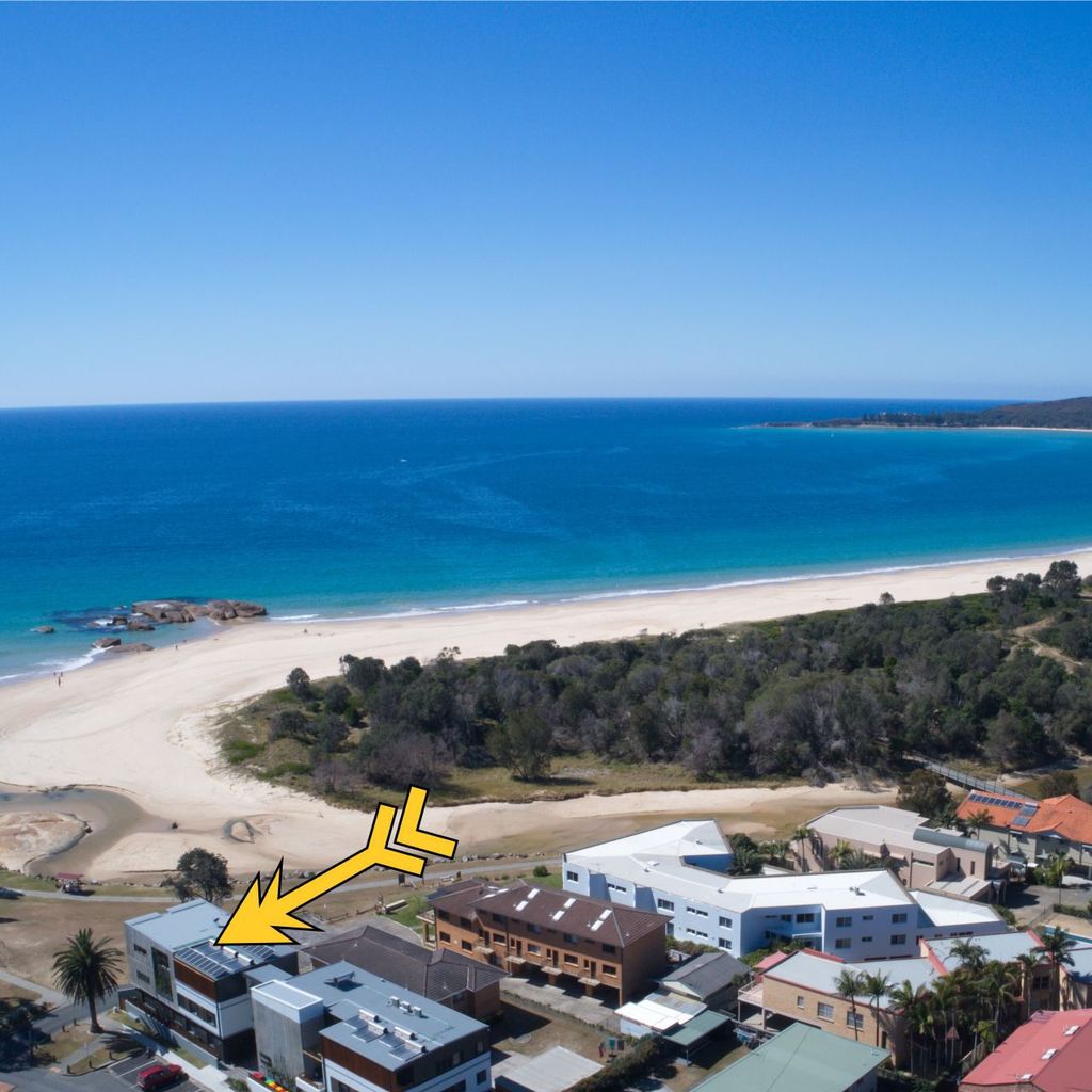 Aerial view of the property.