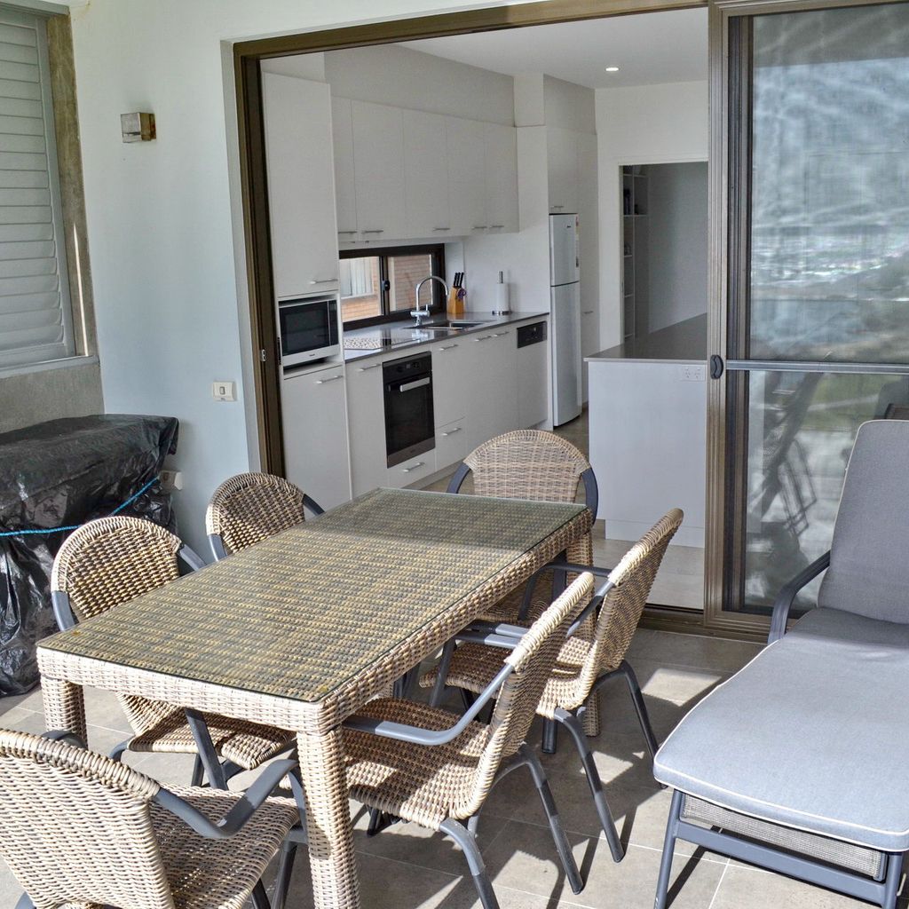 Outdoor dining area.