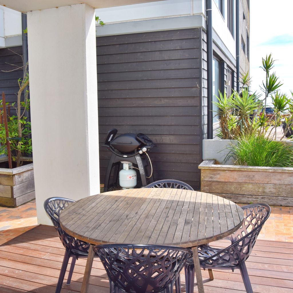Patio and outdoor dining area.