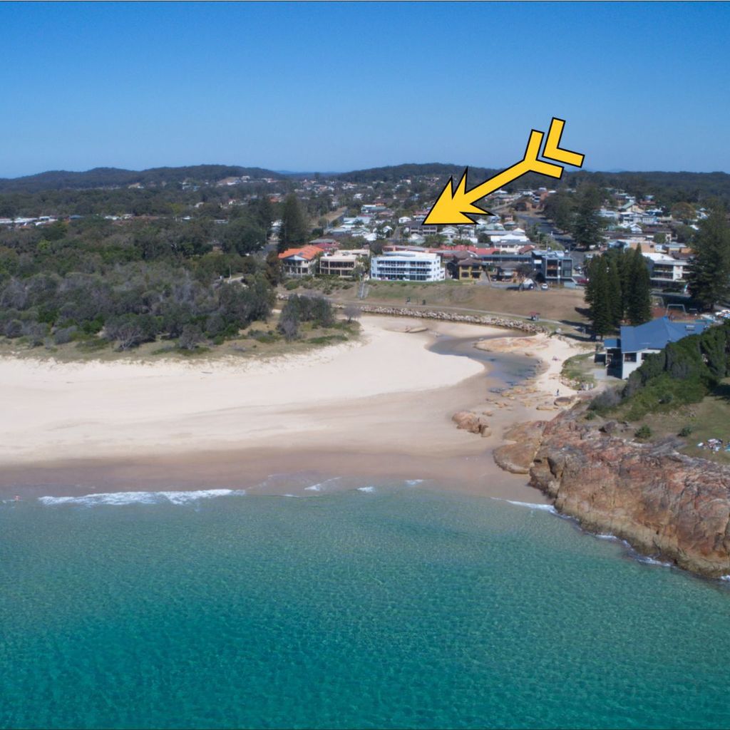 Aerial view of the property.