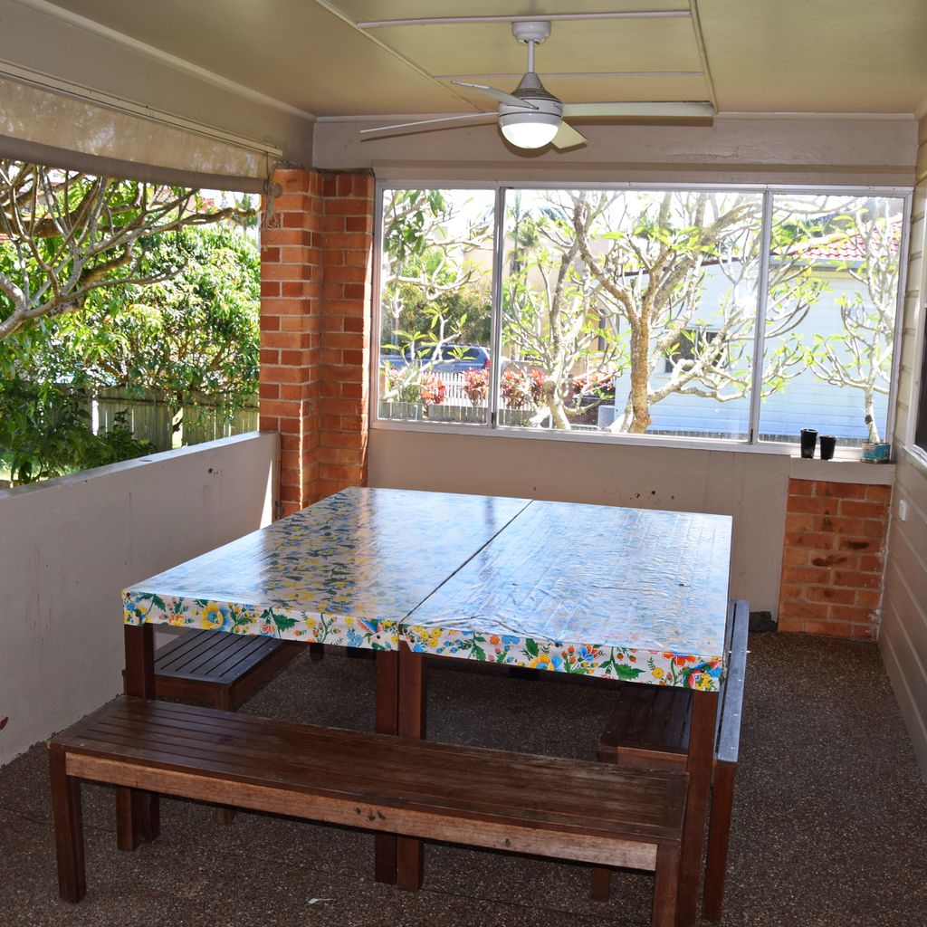 Outdoor dining area.