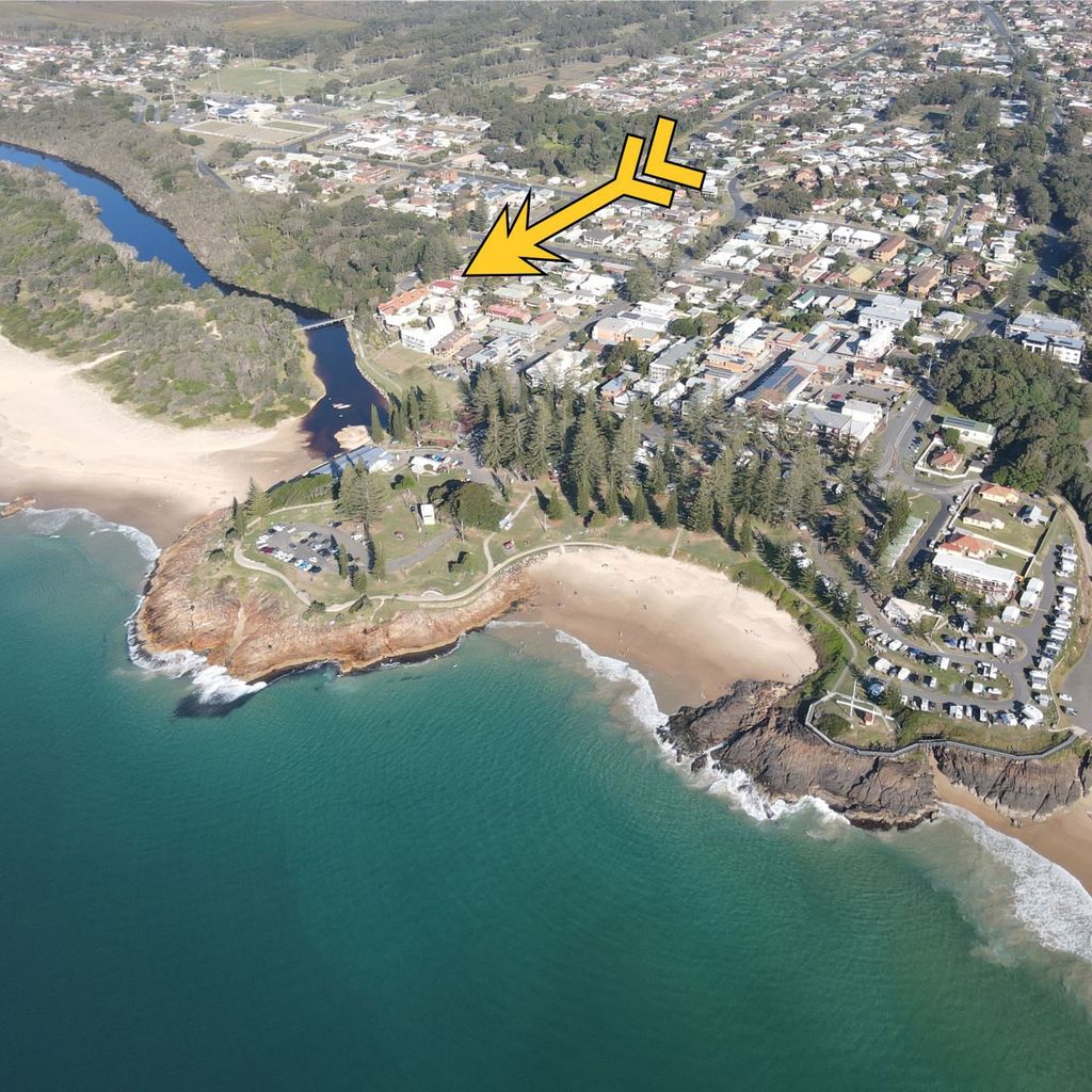 Aerial view of the property.