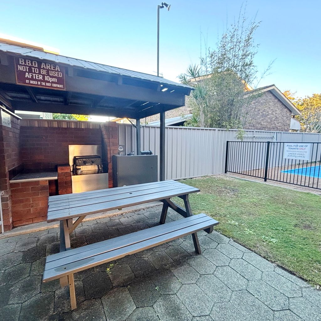 Shared BBQ area and pool. 