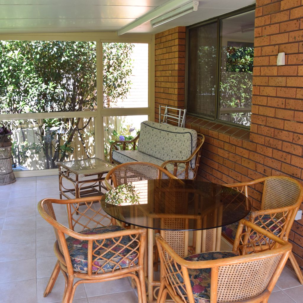 Enclosed back patio.