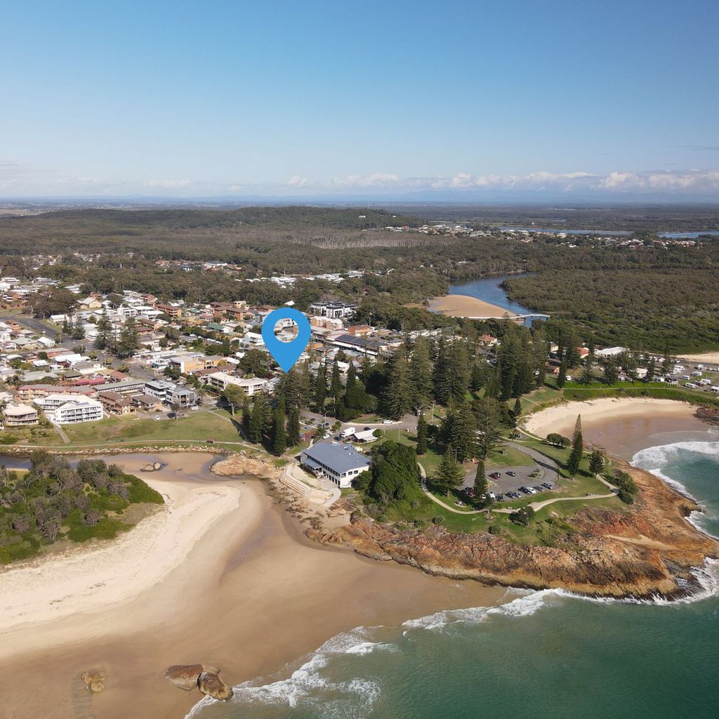 Aerial view of the property.