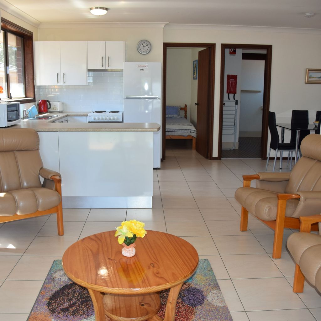 Kitchen and living area.