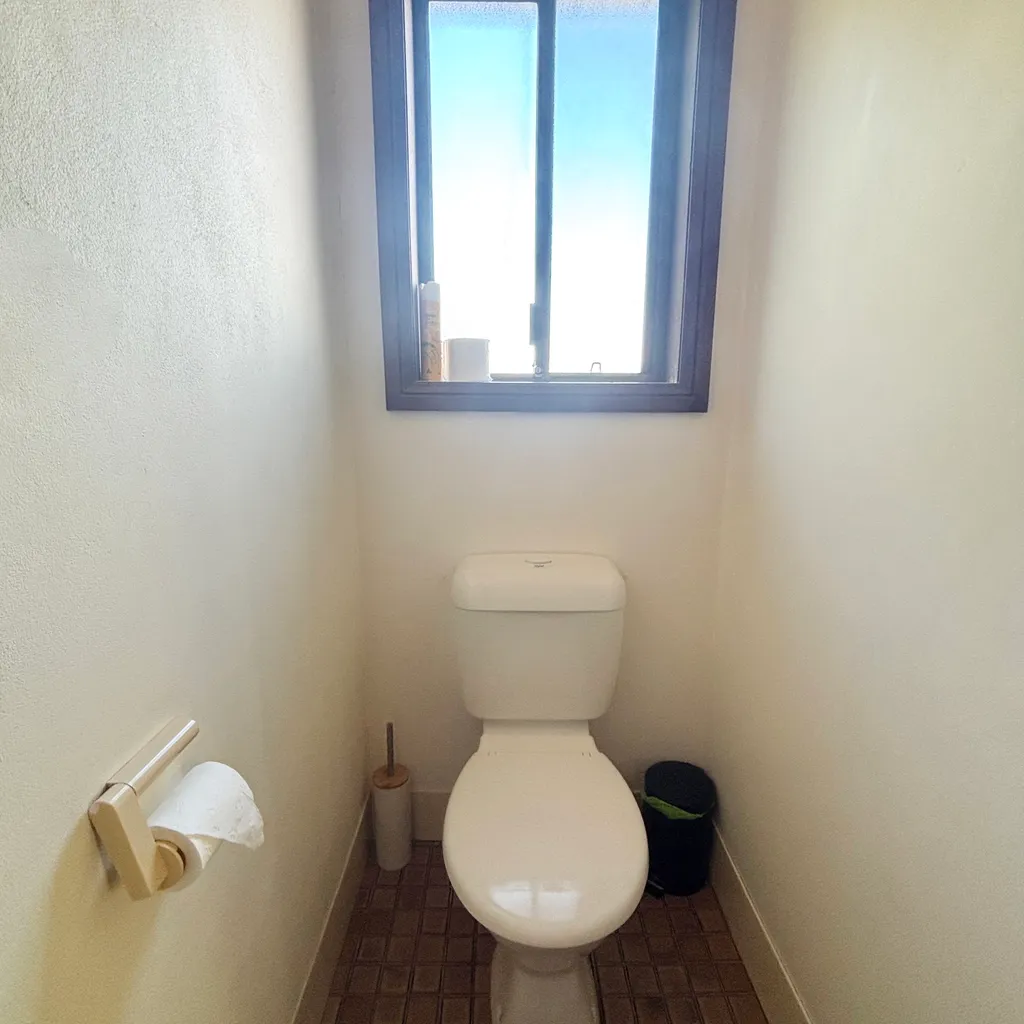 Separate toilet. 