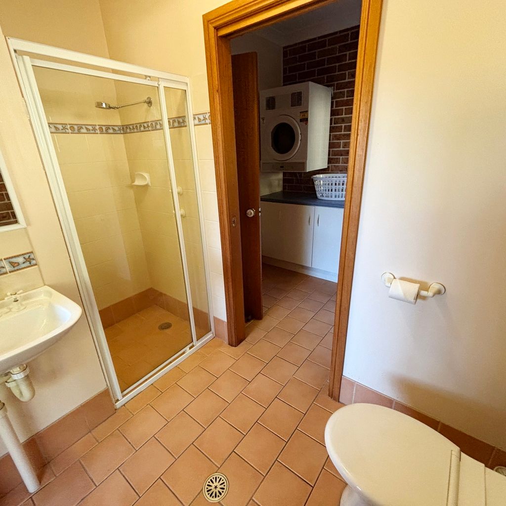 Downstairs bathroom and laundry. 