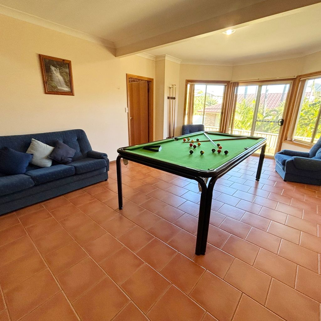 Rumpus room with pool table. 