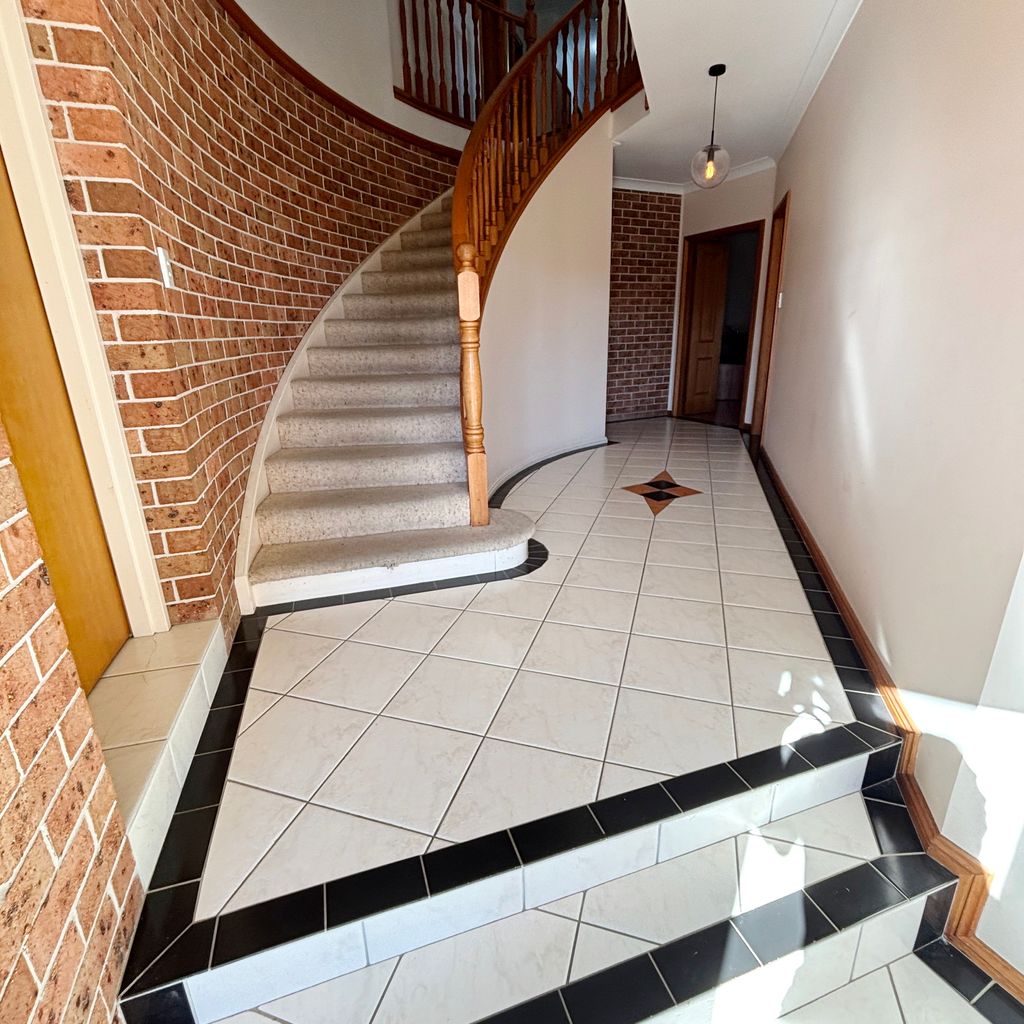 Staircase to downstairs rumpus room. 