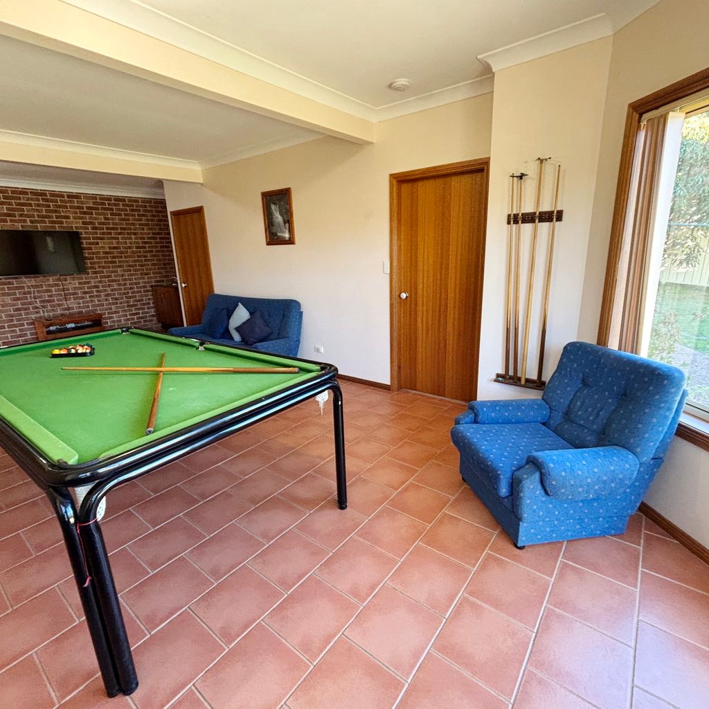 Rumpus room with pool table. 