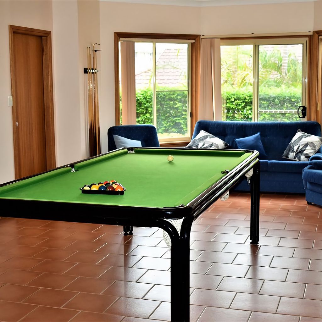 Rumpus room with pool table.