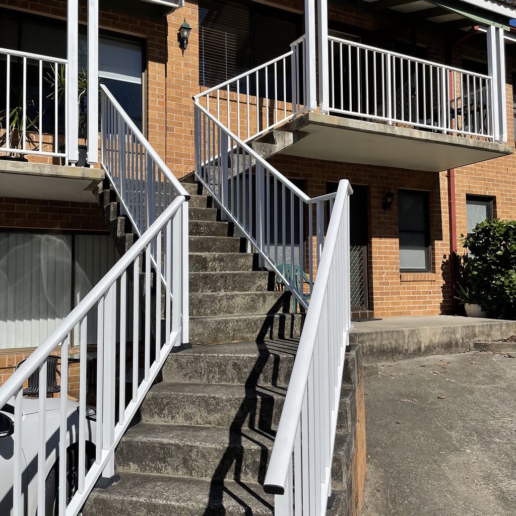 Stairs to front door.