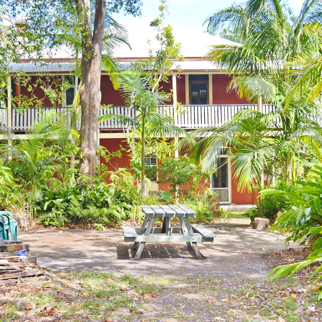 Outdoor seating area and property.