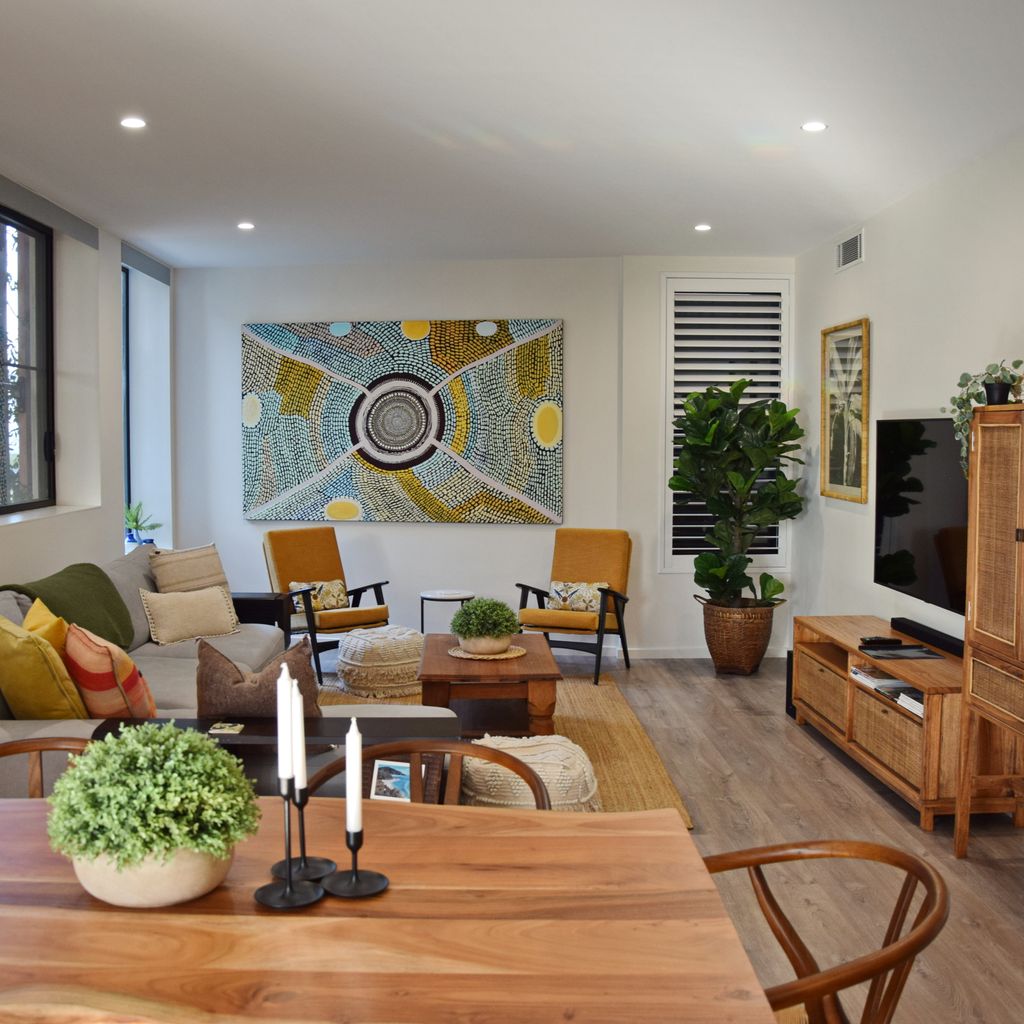 Living and dining area.