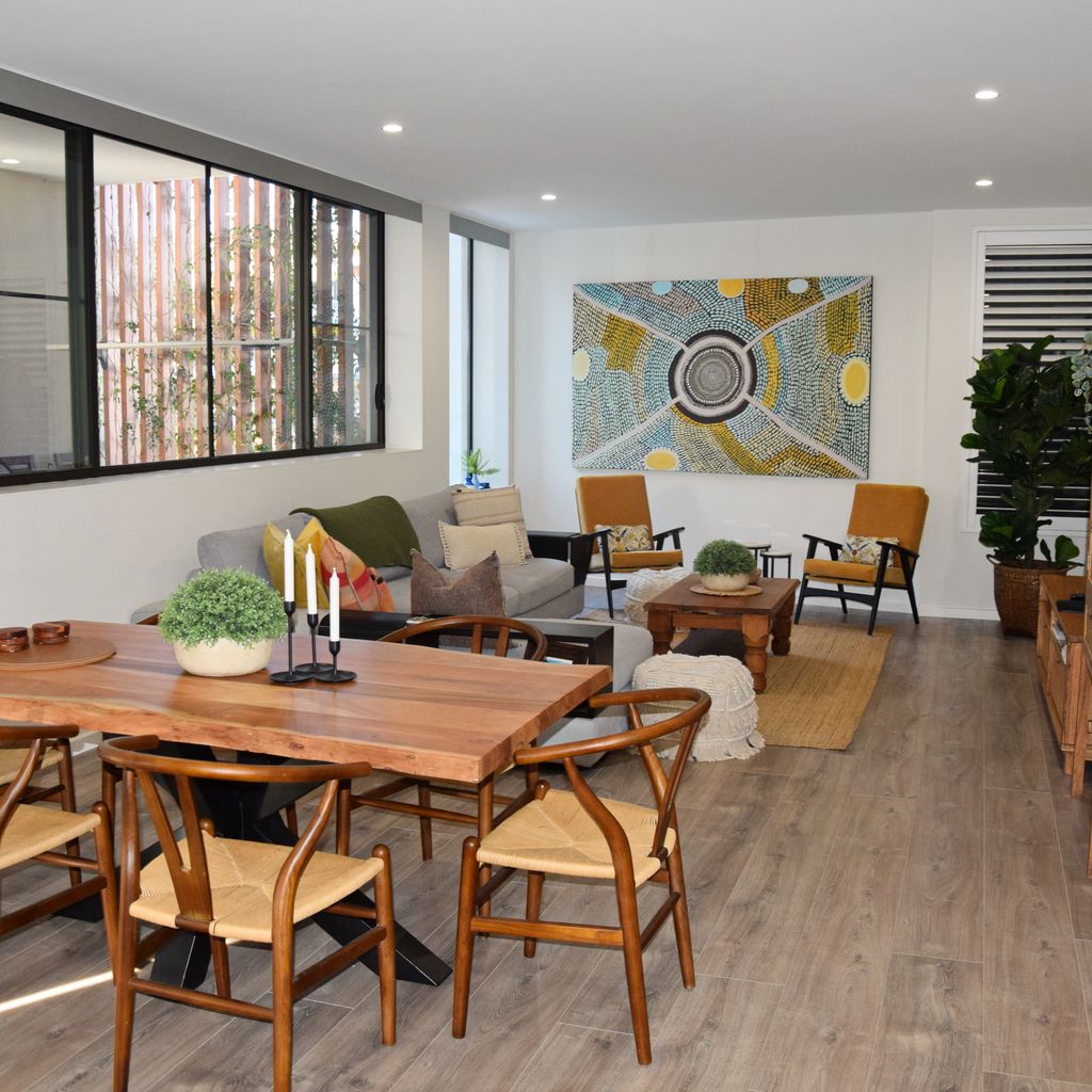 Living and dining area.