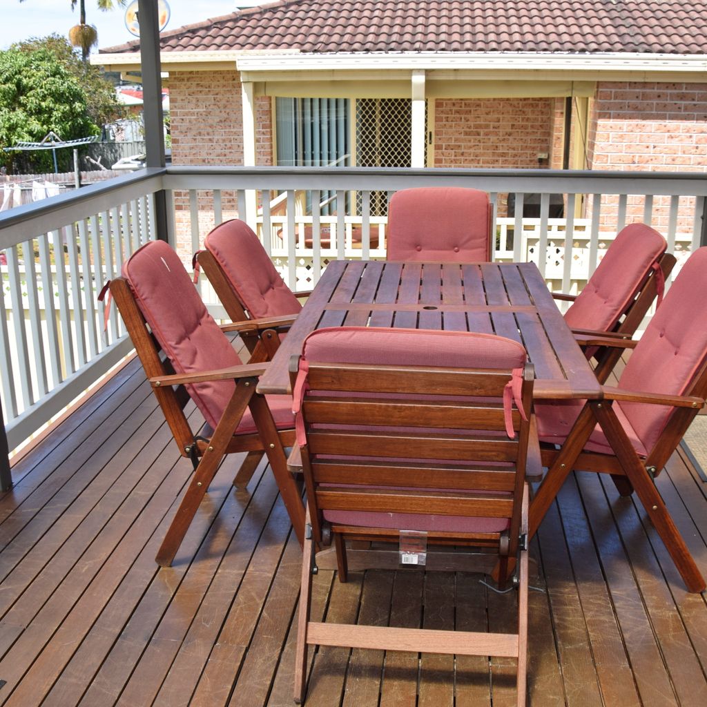 Outdoor dining area.