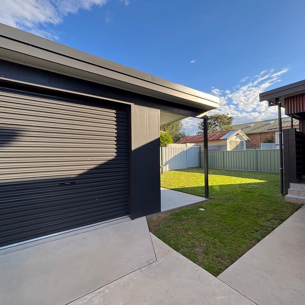 Backyard garage. 