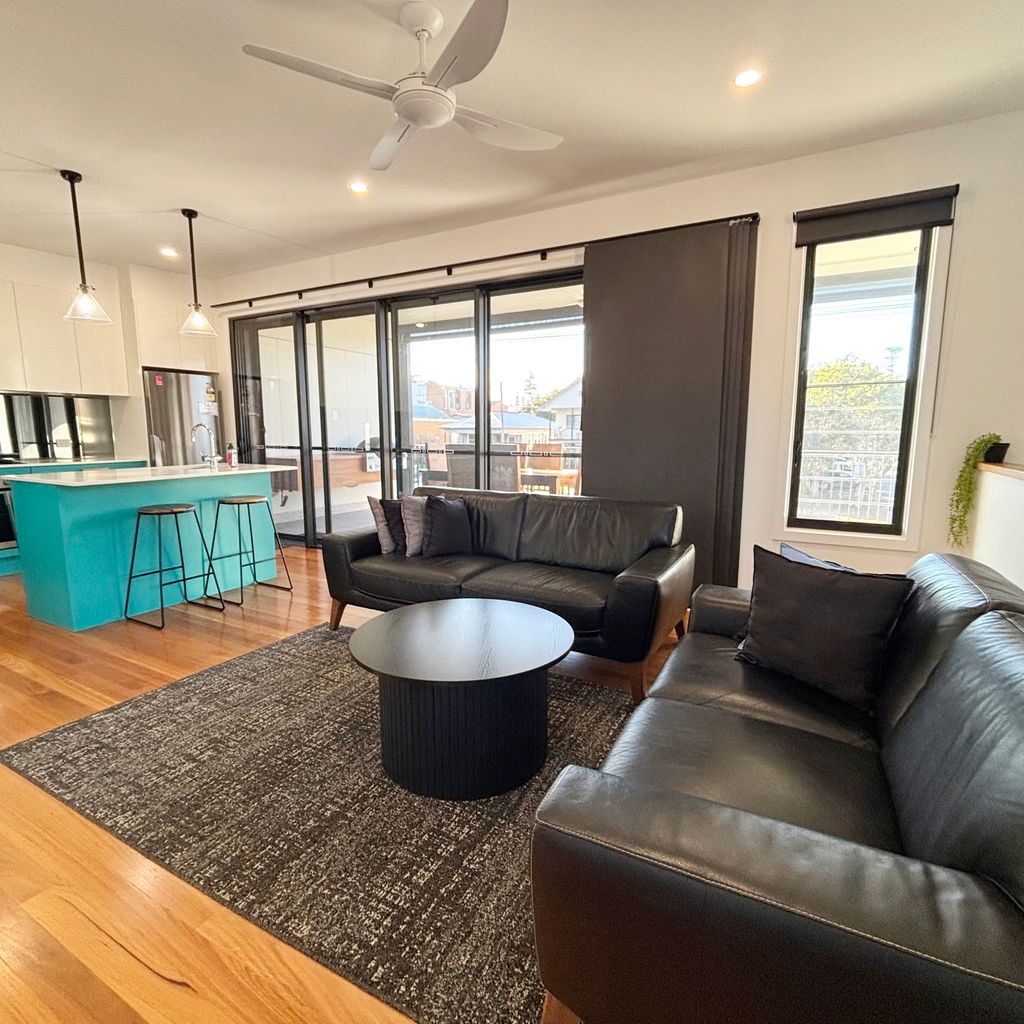 Upstairs living area and kitchen. 