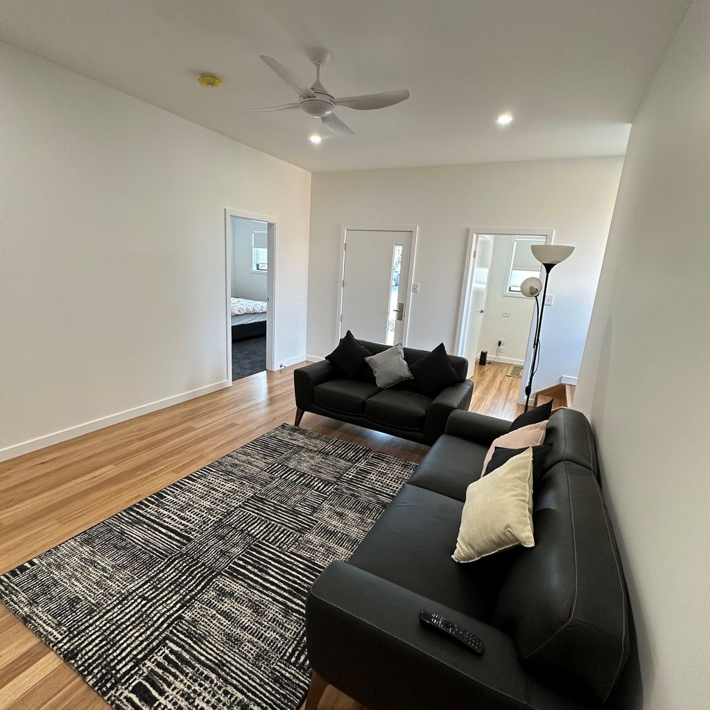 Downstairs living area.