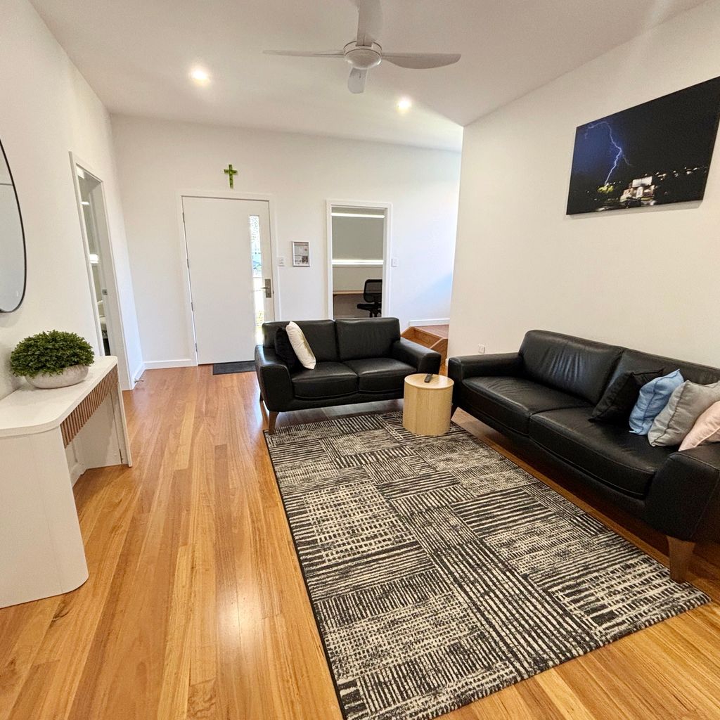 Downstairs living area.