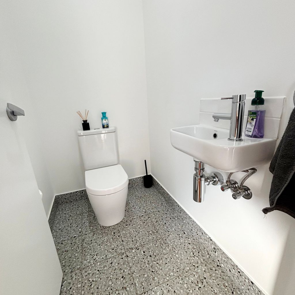 Separate toilet. 