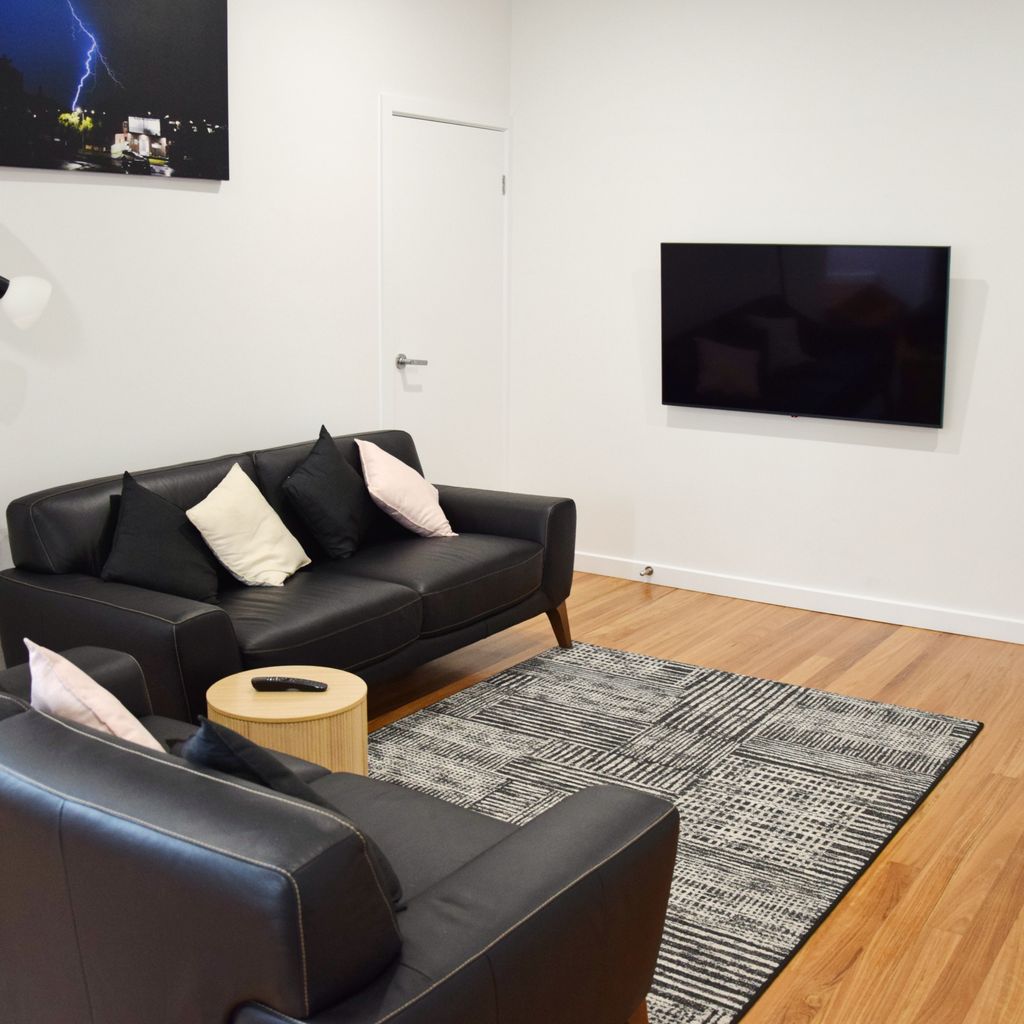 Downstairs living area.