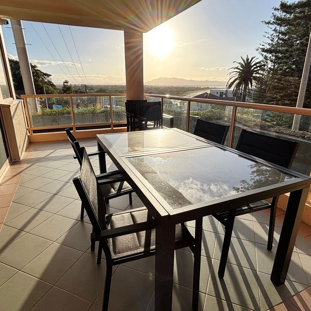 Balcony and outdoor dining. 