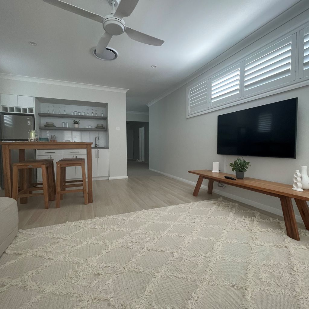 Upstairs living area and kitchenette.