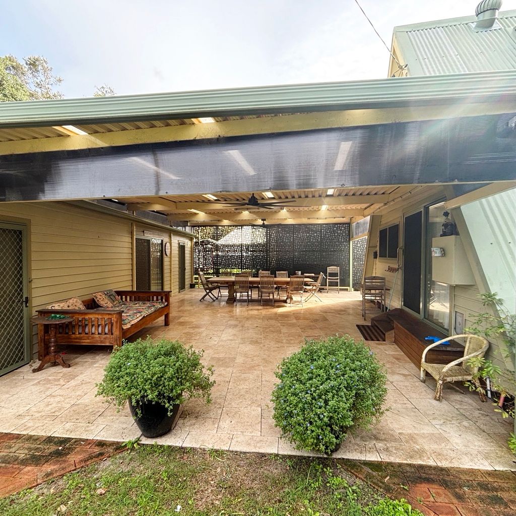 Outdoor entertainment area.