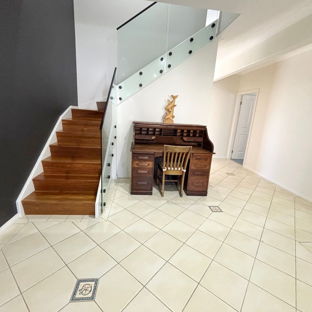 Staircase to upper level. 