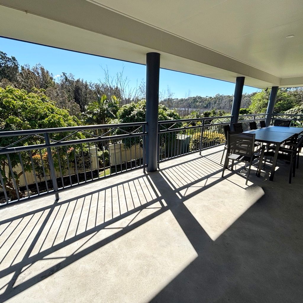 Balcony dining area. 