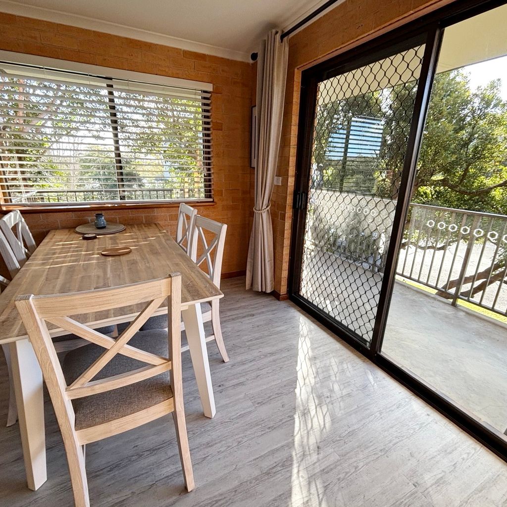 Dining area and balcony.  